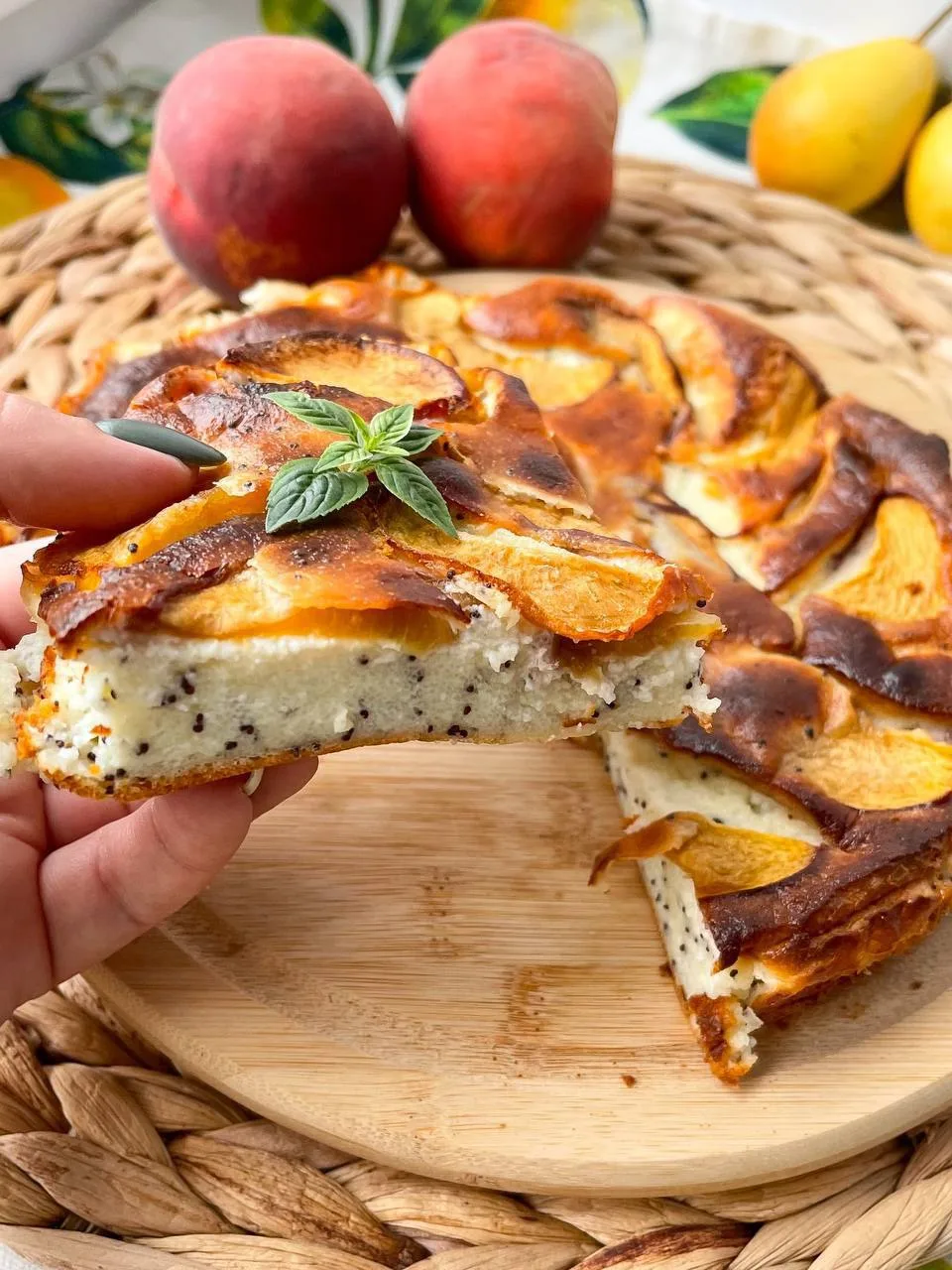 🍑МАННИК С МАКОМ И ПЕРСИКАМИ🍑