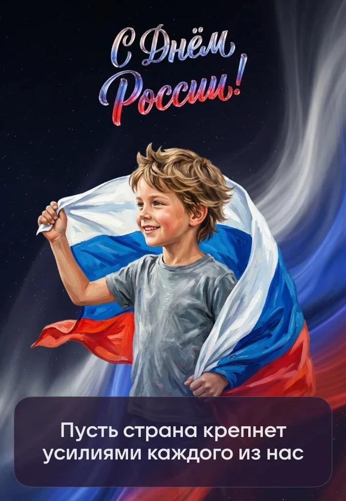 С Днём России, друзья! 🇷🇺

Спорт — это про движение вперёд, про командный дух и веру в победу. И н