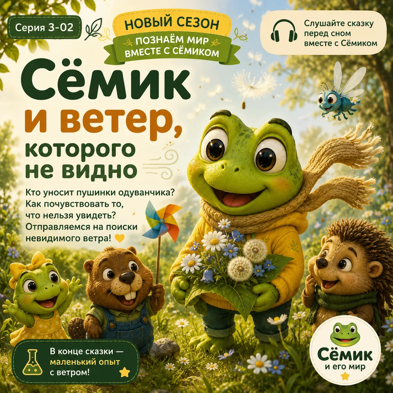 🐸 А вы сможете показать ребёнку ветер?