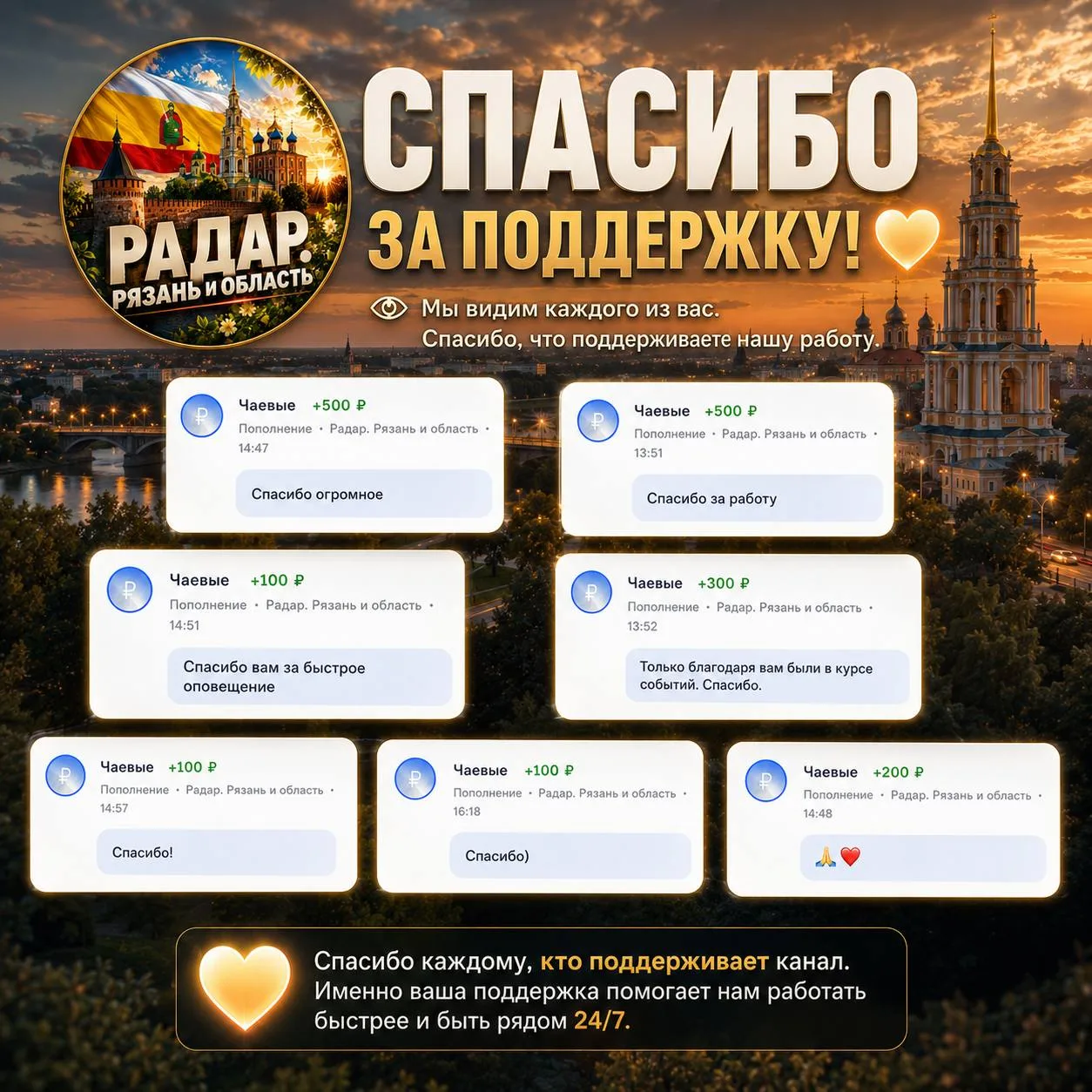 СПАСИБО ЗА ПОДДЕРЖКУ! ❤️

Ваша благодарность — лучшая мотивация для нашей работы.

Поддержать команд