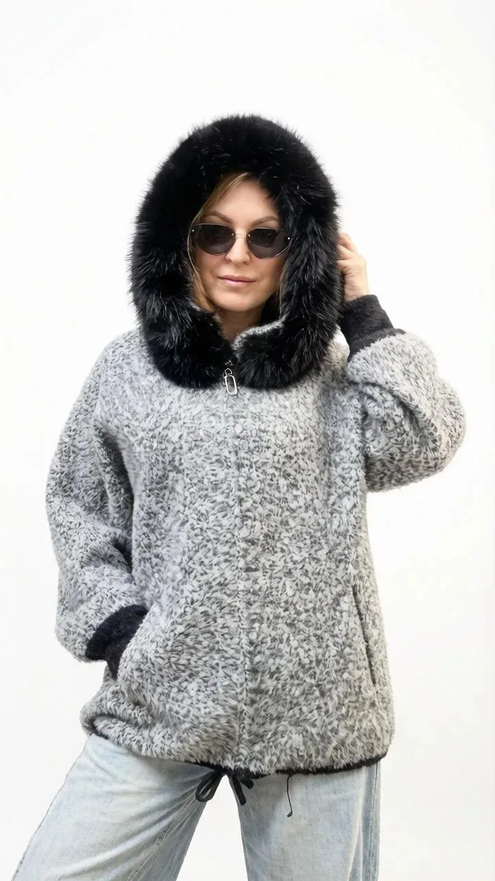 КЛАССНАЯ ШУБКА ИЗ АЛЬПАКА