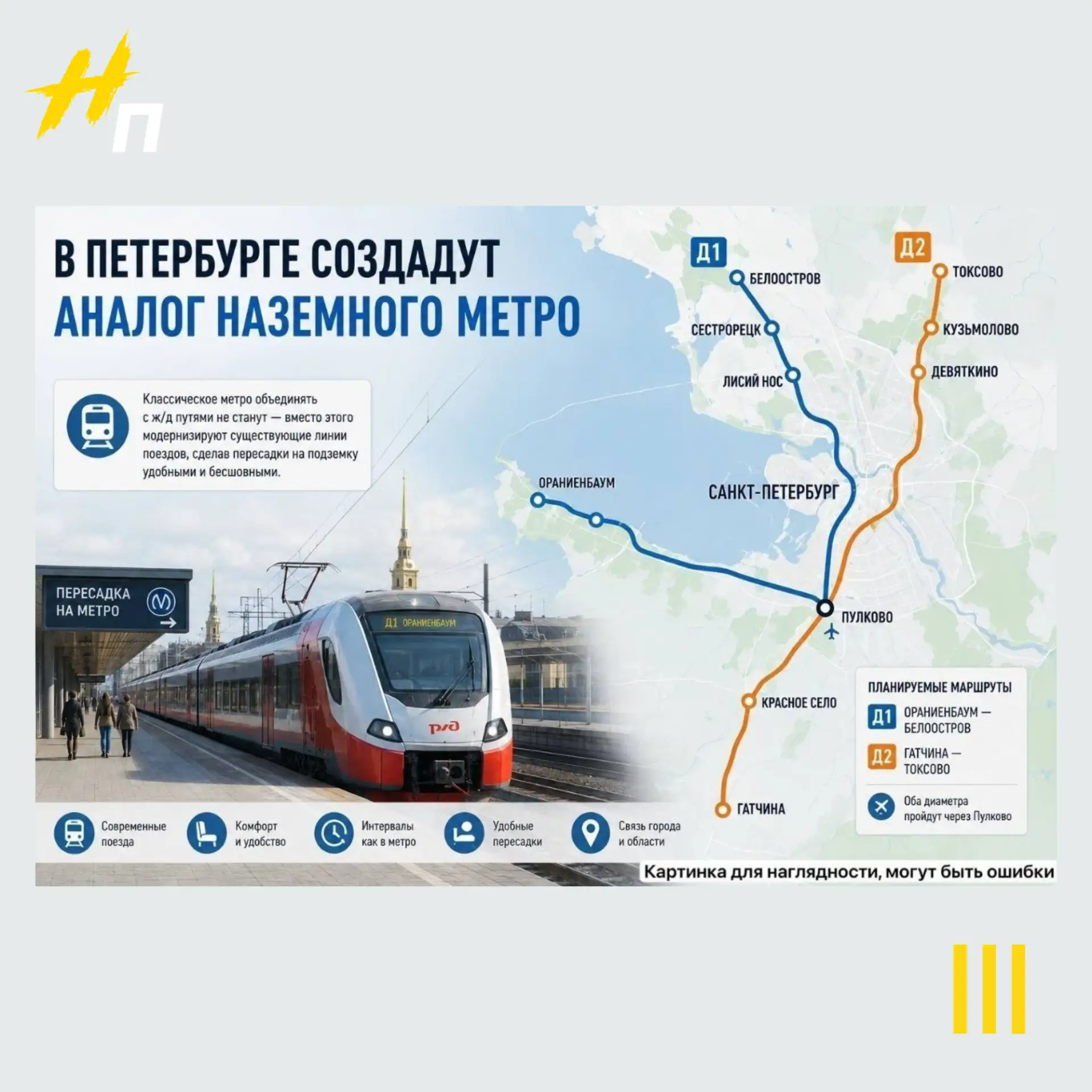 Два диаметра вместо пробок: в Петербурге запустят своё наземное метро