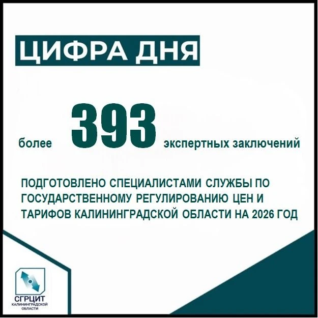 Цифра дня: Экспертные заключения на 2026 год
 
Экспертами Службы по государственному регулированию ц