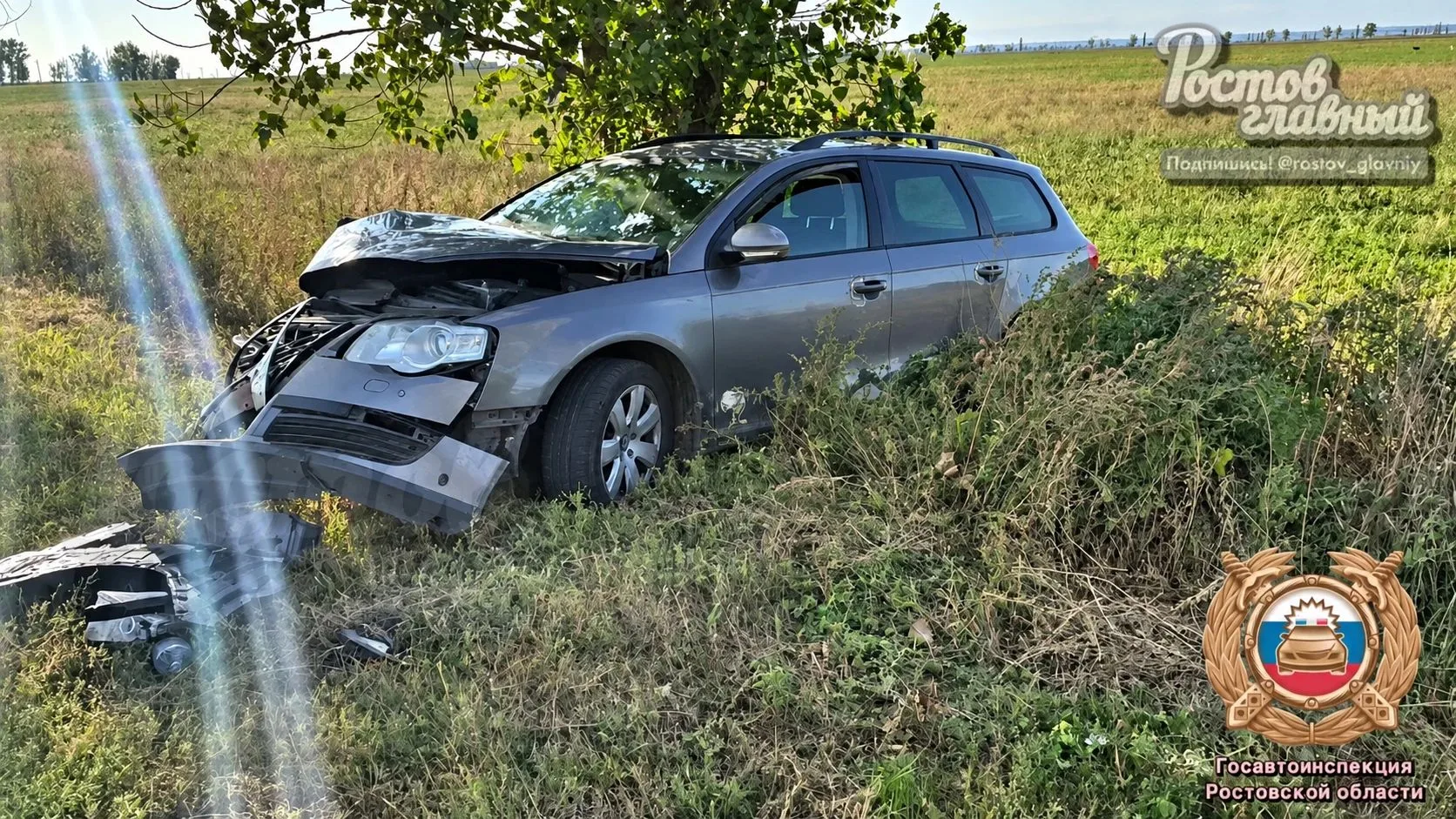 ⚠️Водитель погиб в ДТП под Багаевской!