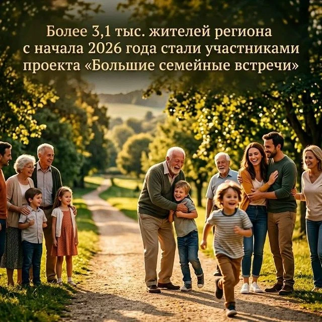 Более 3,1 тыс. жителей региона с начала 2026 года стали участниками проекта «Большие се...