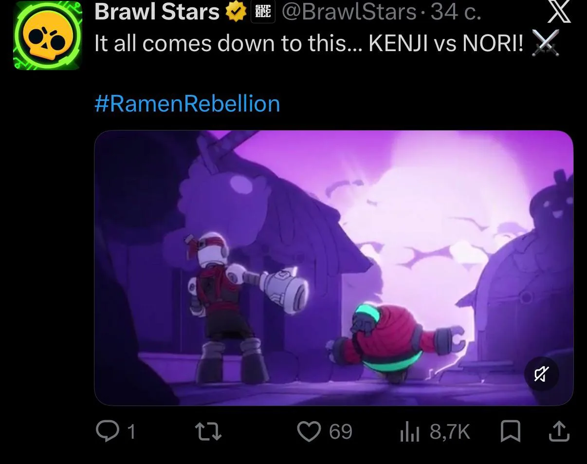 ⚔️ Новая сюжетная анимация Brawl Stars: битва Кэндзи и Нори
