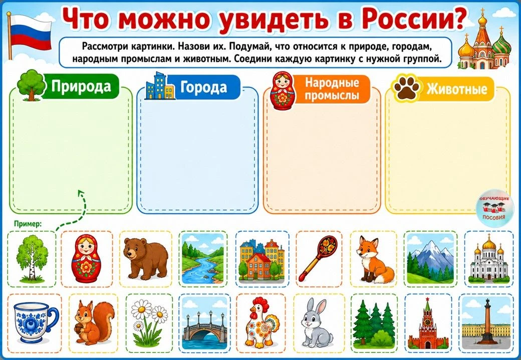 НОВАЯ ИГРА ПО ТЕМЕ «МОЯ РОССИЯ» 🌿

Продолжаем знакомить детей с нашей страной через игру. Сегодня п