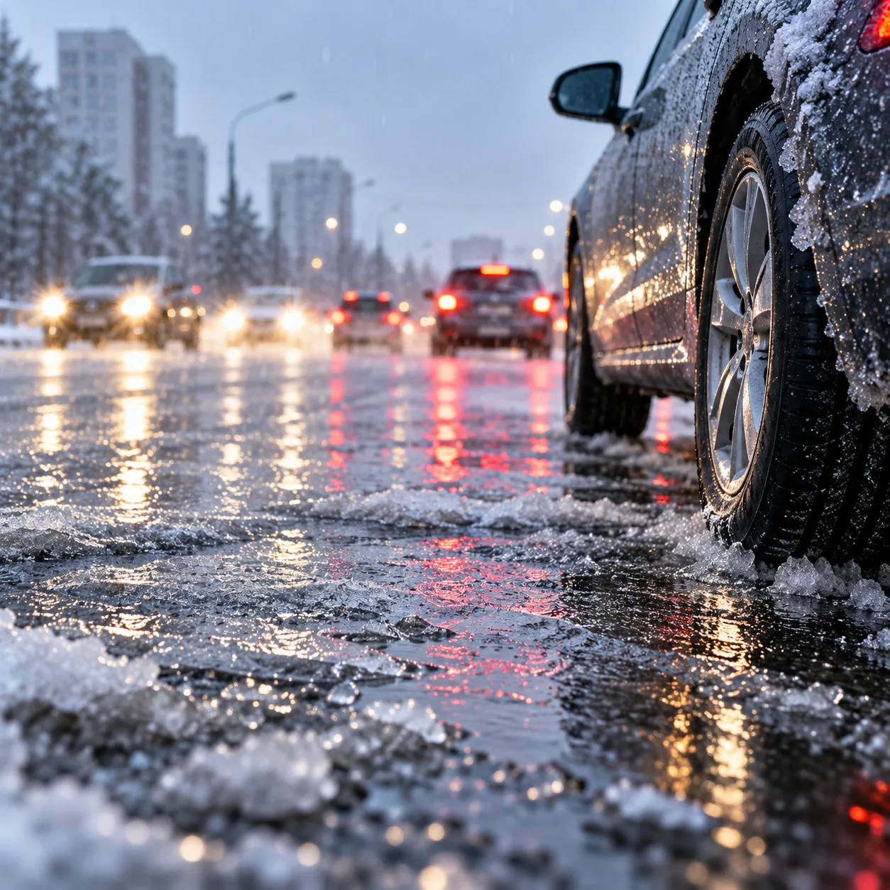 🥶 Тюменцы, осторожнее! На дорогах ожидается гололедица