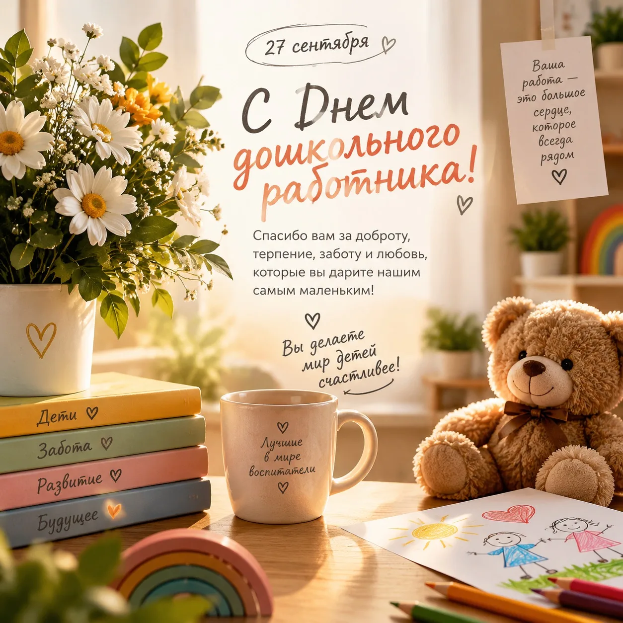 🌷 С Днём дошкольного работника! 🧸