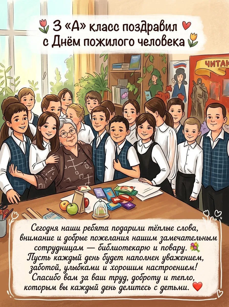 🌷 Тёплое поздравление от 3 «А» класса! 🌷