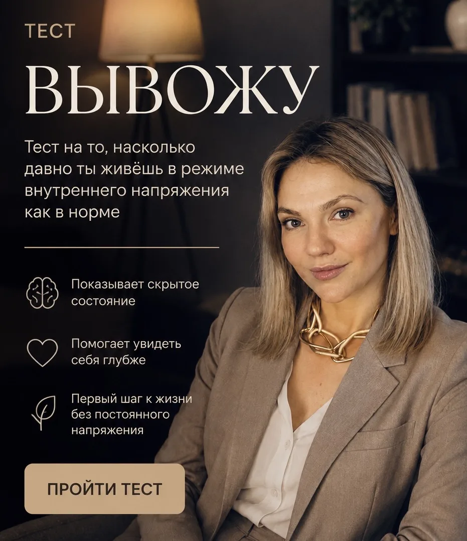 ТЕСТ «ВЫВОЖУ» - проверь, насколько ты живешь в режиме внутреннего напряжения как в норме.