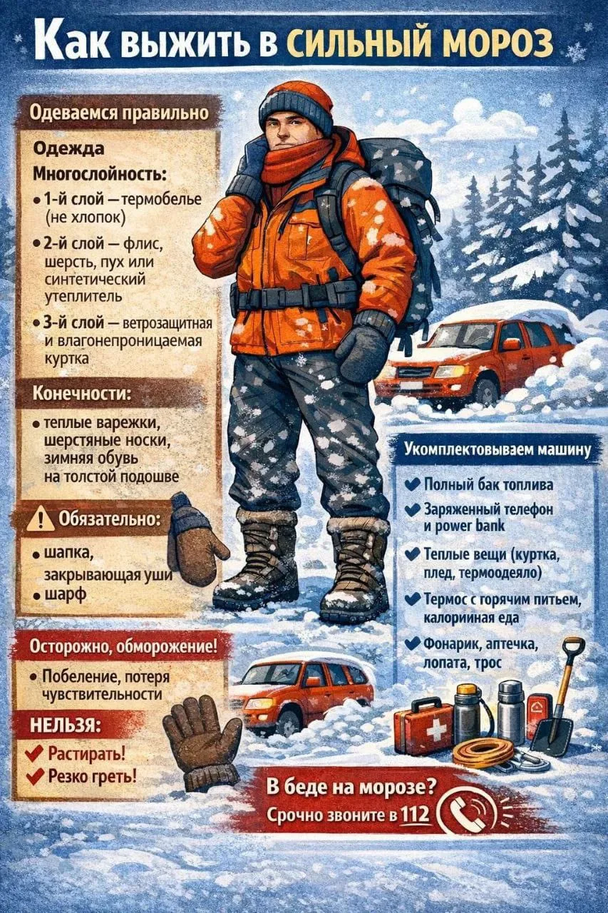 Сильный мороз: как сохранить здоровье и жизнь