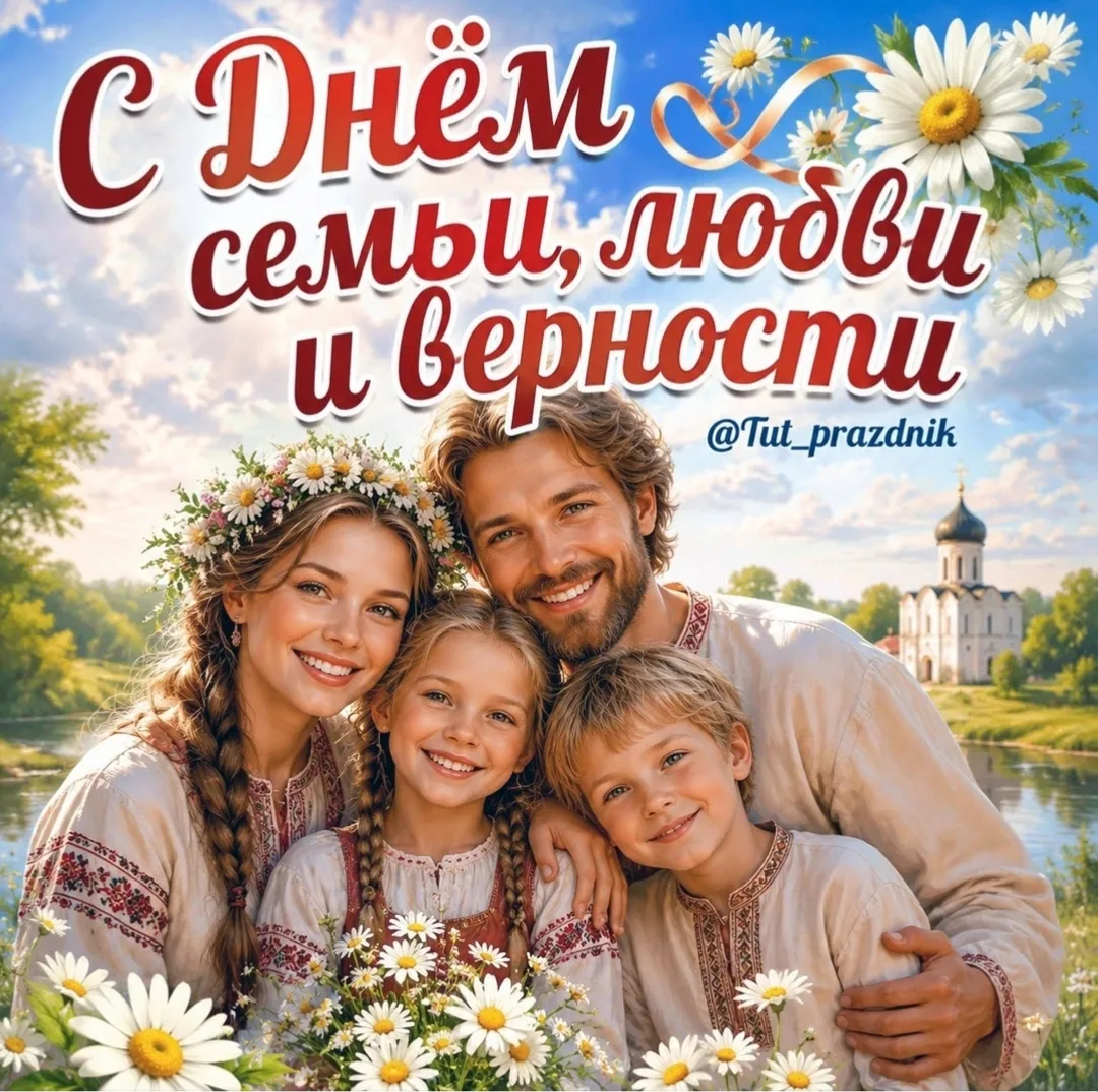 🌸 8 июля — День семьи, любви и верности! 🌼

Этот светлый праздник напоминает нам о самых важных це