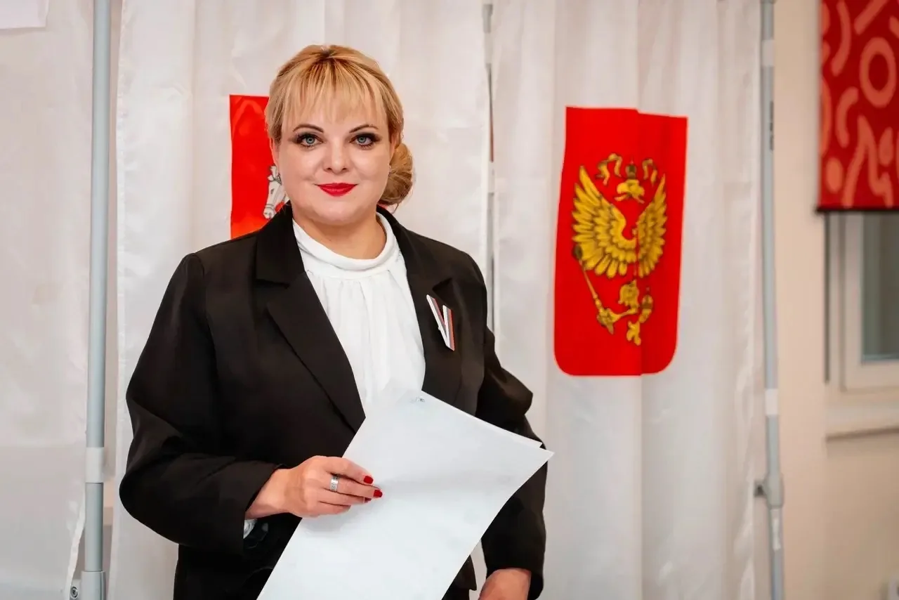 Член Общественной палаты г.о. Клин Татьяна Молчанова проверила, как проходит голосовани...