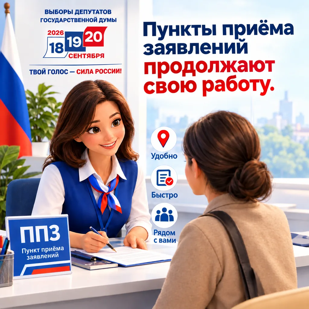 Пункты приёма заявлений (ППЗ) о голосовании по месту нахождения продолжают свою работу....