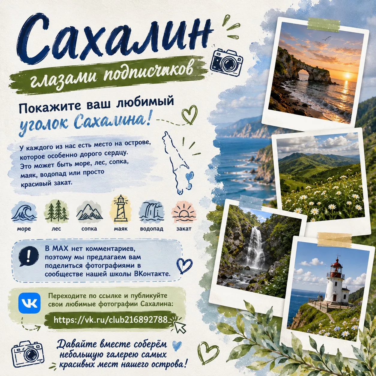 📸 Сахалин глазами подписчиков

💙 У каждого из нас есть любимый уголок Сахалина.

Это может быть шу