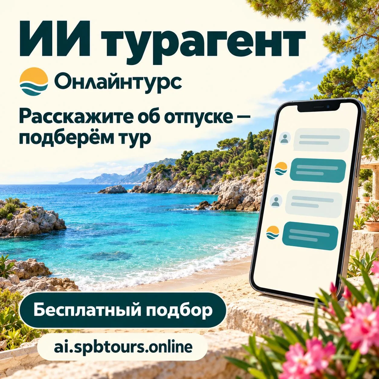 🌴 ИИ ТУРАГЕНТ ОНЛАЙНТУРС — ВАШ ОТПУСК НАЧИНАЕТСЯ ЗДЕСЬ