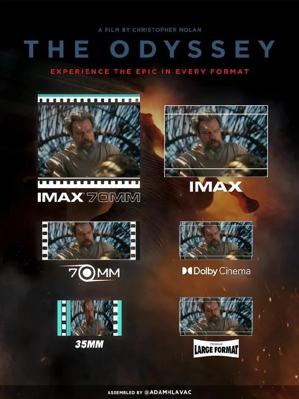 В связи с огромным спросом показ фильма «Одиссея» в формате IMAX 70 мм продлевается до 16 сентября

