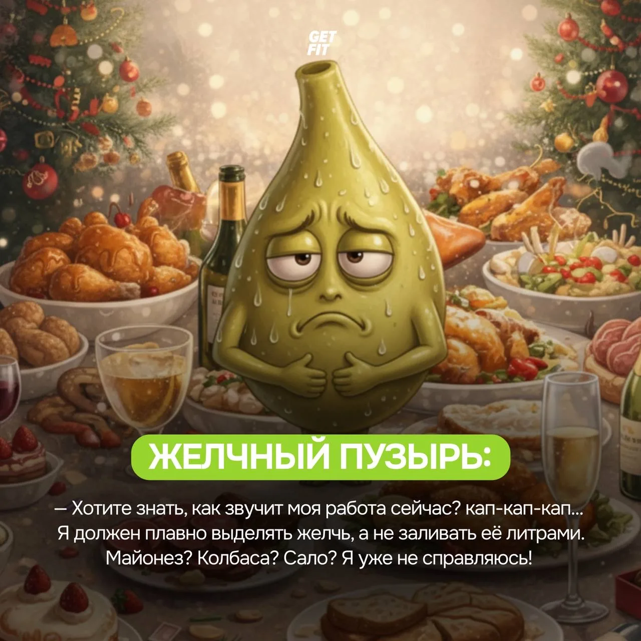 😭 Пожалейте свой организм! Что происходит с телом, когда вы устраиваете себе праздничный фуршет?   Ж