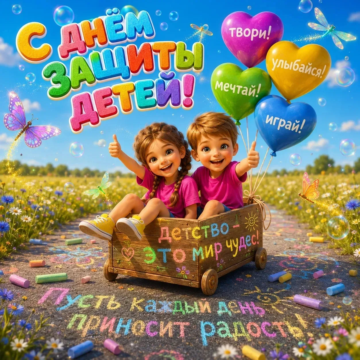 🎉🌞 С первым днём лета и Днём защиты детей! 👧👦💫