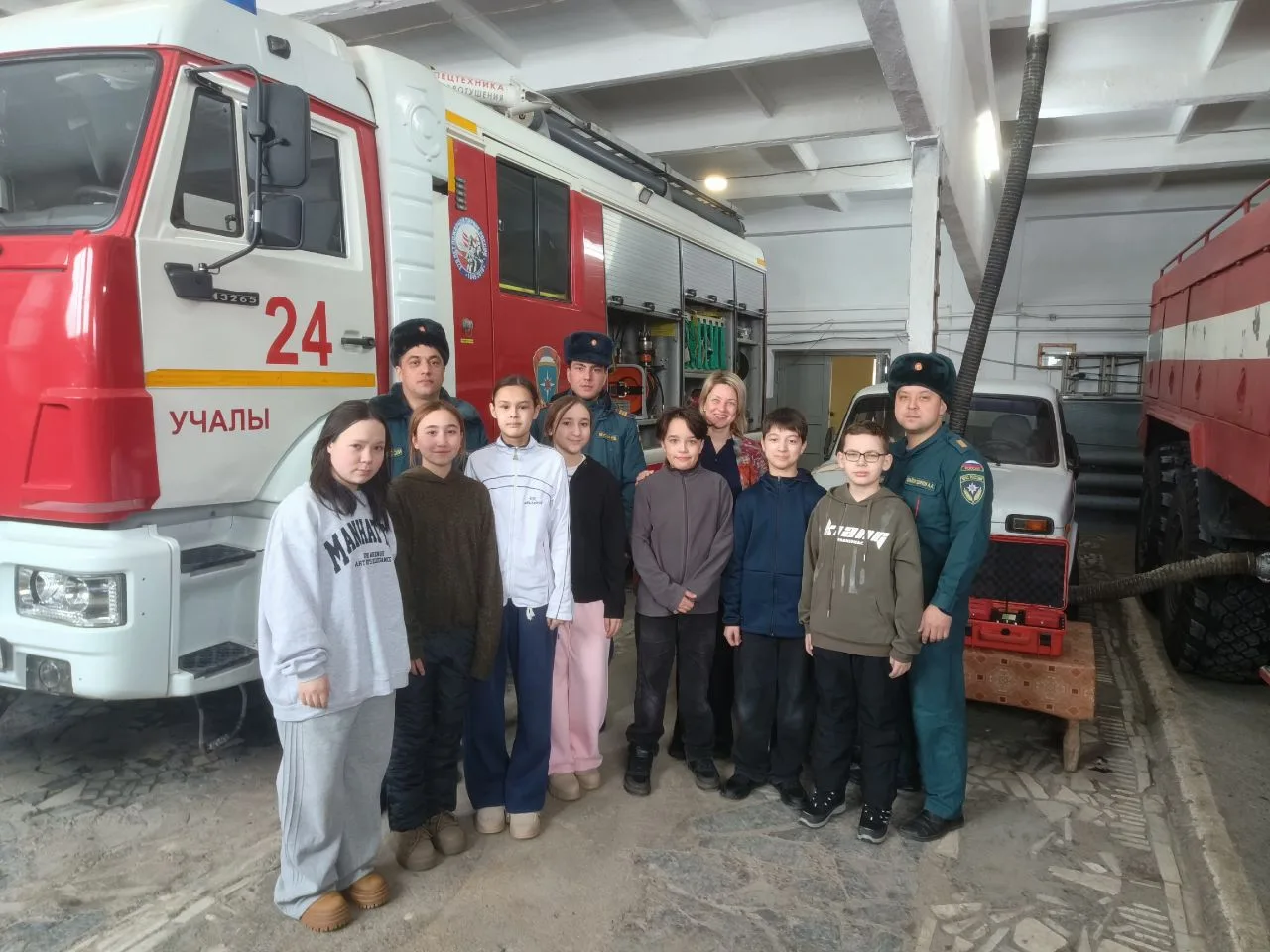 17.03.2026г. Сегодня с Дружиной Юных Пожарных "Искра" в очередной раз побывали в пожарной части г.Уч