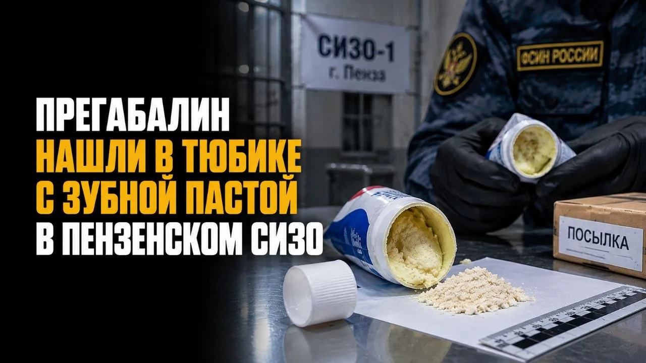 ПРЕГАБАЛИН НАШЛИ В ТЮБИКЕ С ЗУБНОЙ ПАСТОЙ В ПЕНЗЕНСКОМ СИЗО