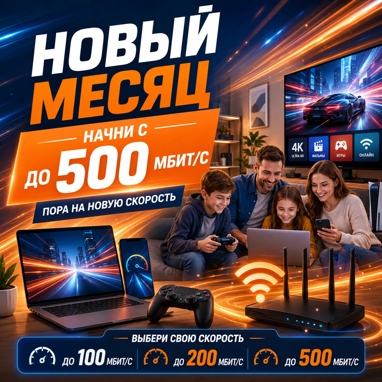 🚀 Начните новый месяц на скорости до 500 Мбит/с

Новый месяц — хороший повод не только проверить ба