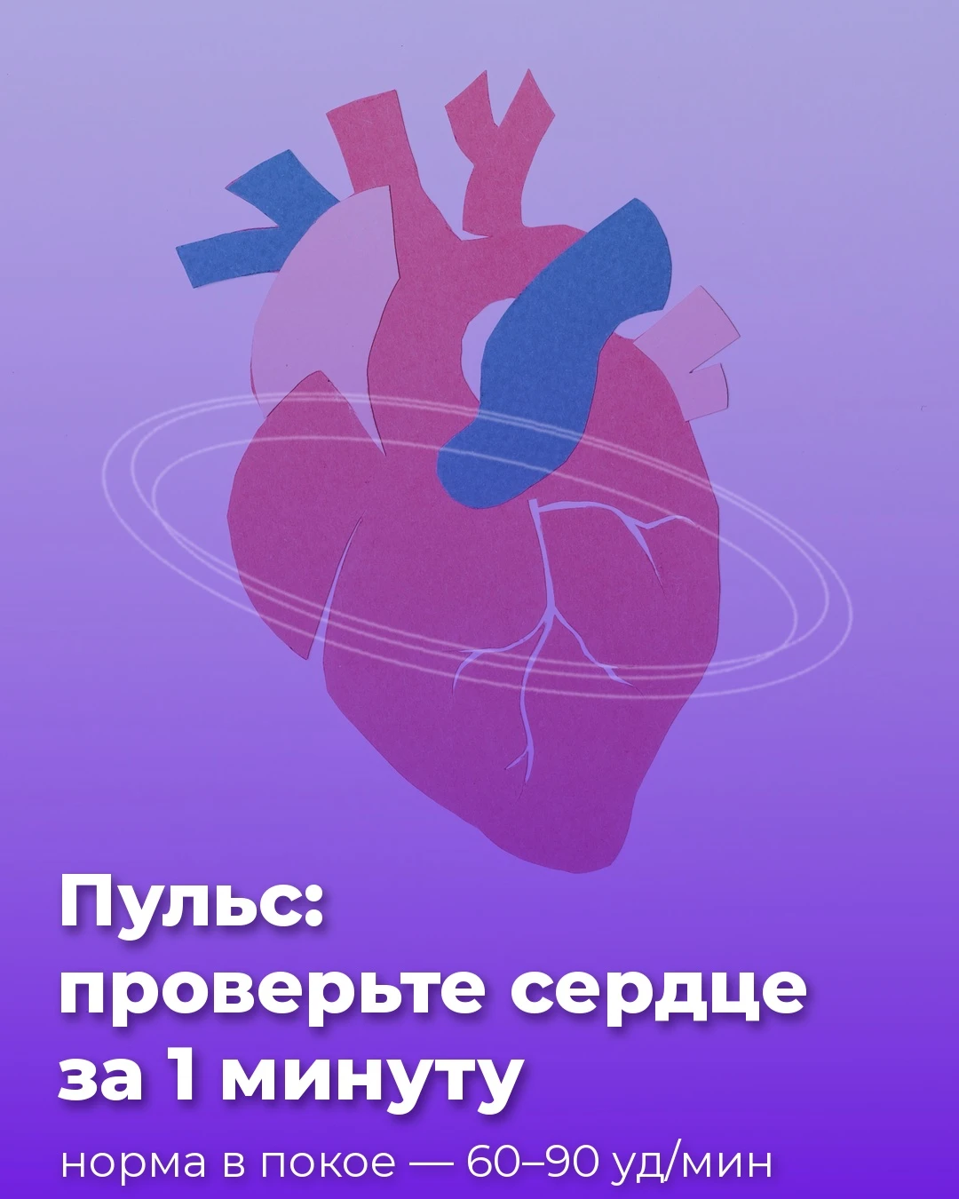 🫀 Пульс: проверьте сердце за 1 минуту