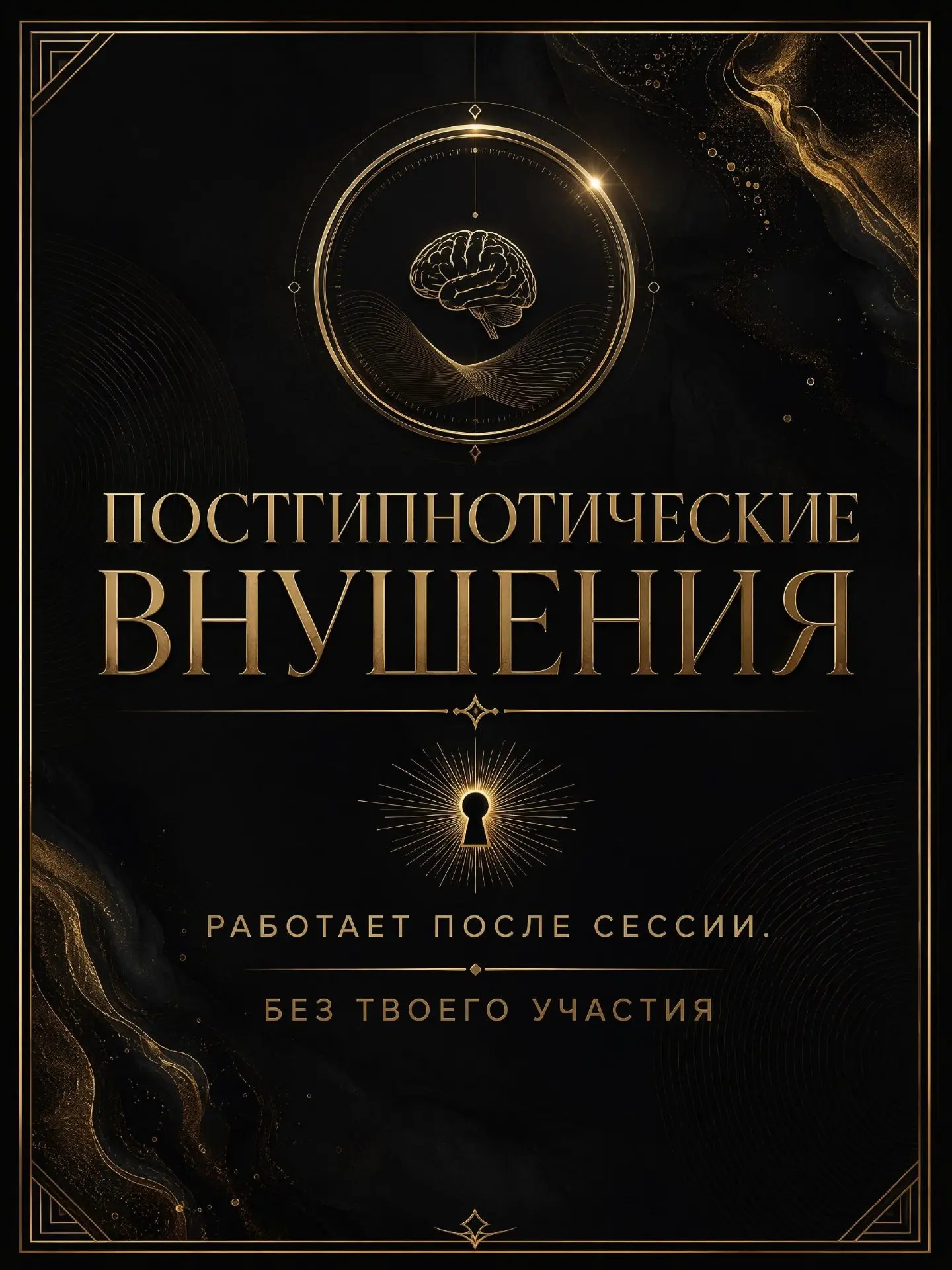 ПОСТГИПНОТИЧЕСКИЕ ВНУШЕНИЯ

Работает после сессии. Без твоего участия.

Ты вышла из транса.
Живёшь о