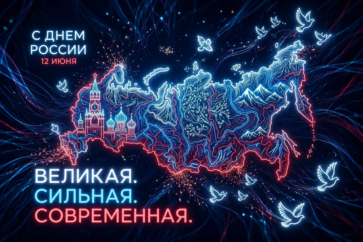 🔥 12 июня — День России! 🔥

Друзья, поздравляем с праздником нашей великой страны! 🇷🇺

Россия — 