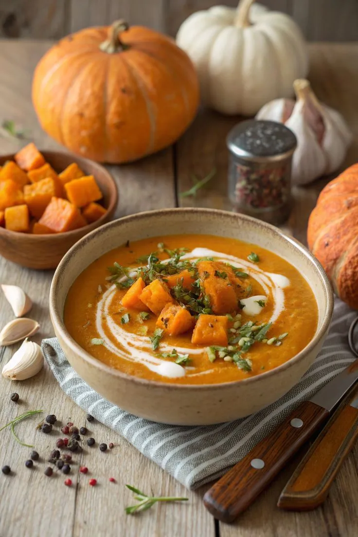 🎃 Ароматный крем-суп из тыквы: главная уютная классика осени! 🥣✨