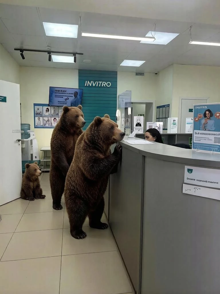 Ну это уже совсем перебор 🤨 Семья медведей принесла клеща в „Лабвиту“ на анализ.