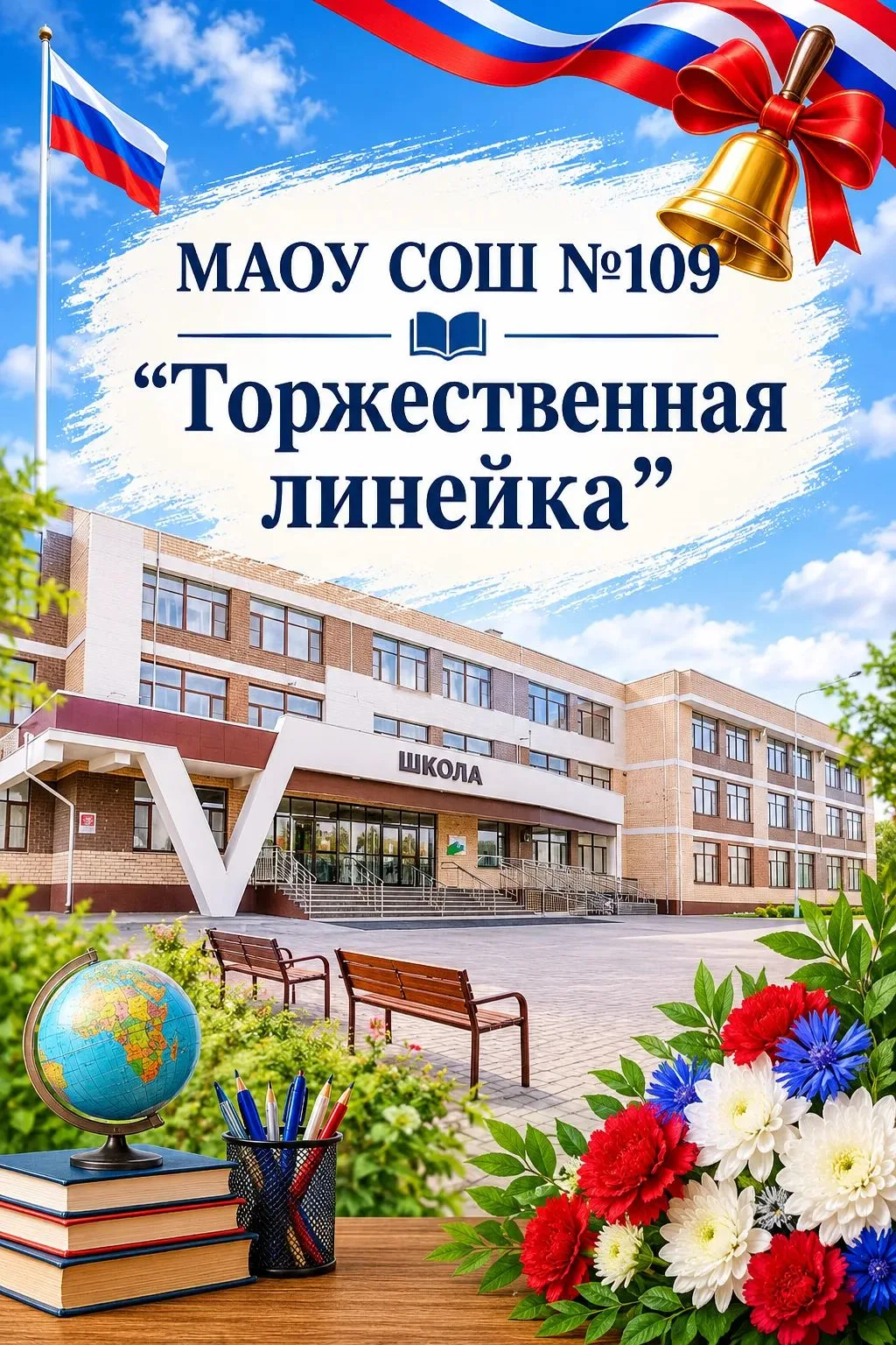 🇷🇺 🇷🇺🇷🇺Сегодня в нашей школе  состоялась торжественная линейка, посвящённая начал...