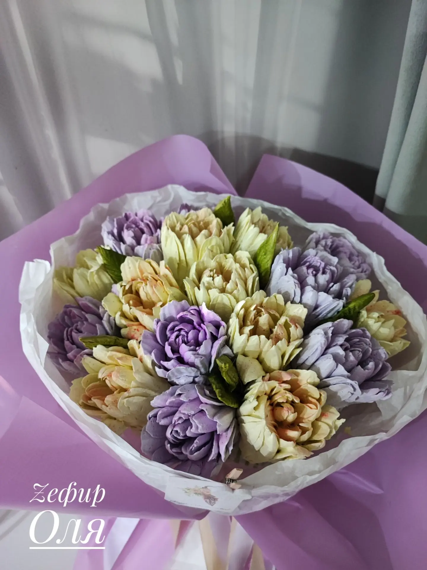 Сегодня у меня такой букет,в моей любимой цветковой гамме❤❤❤