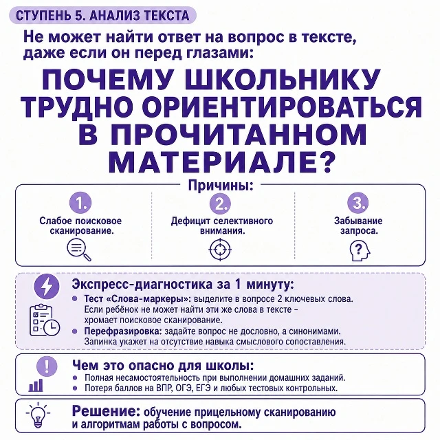 ❓ ПОТЕРЯННЫЕ ОТВЕТЫ: почему ребёнок не находит информацию в тексте, даже если она перед...