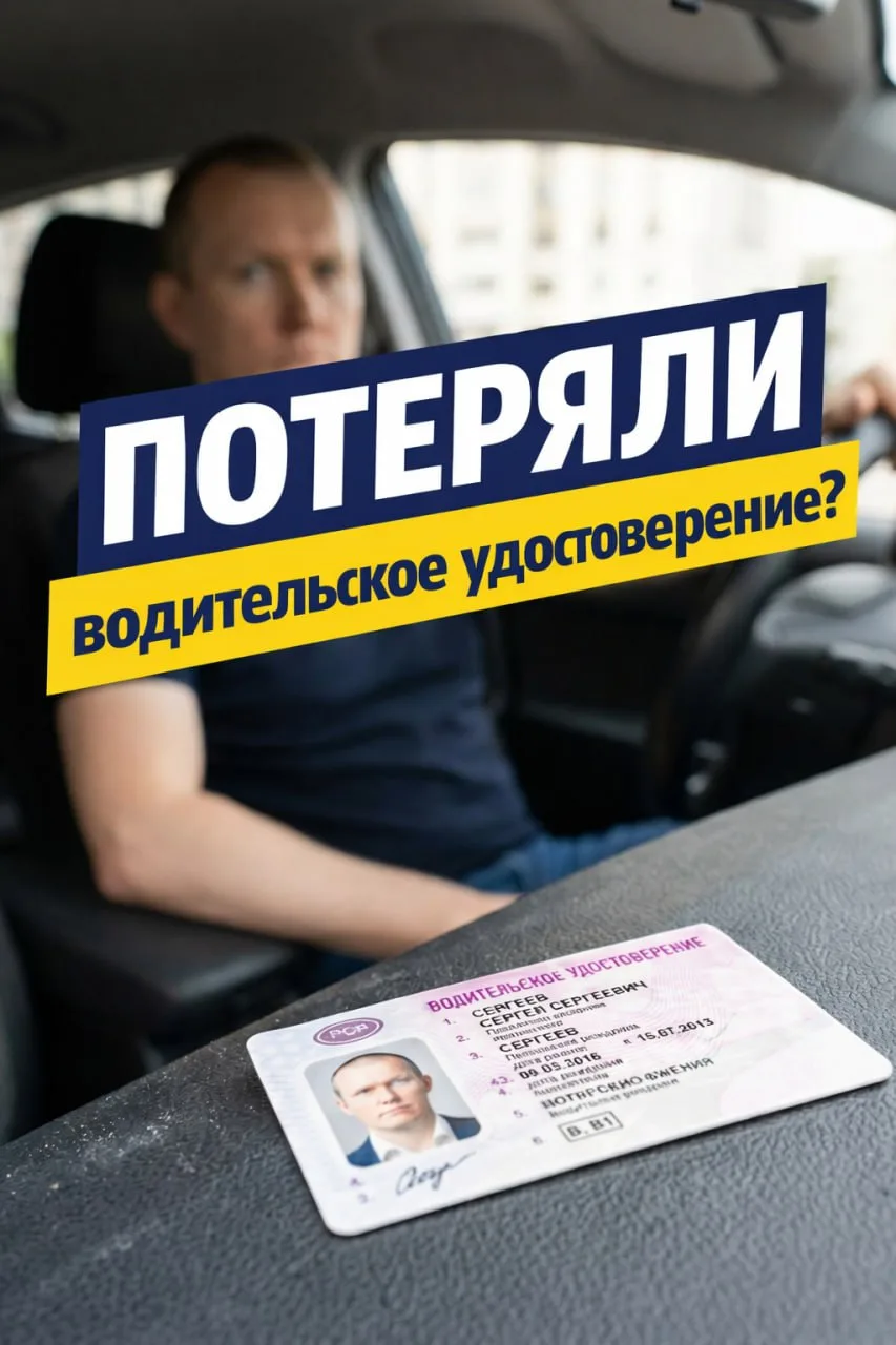 Потеряли водительское удостоверение?
