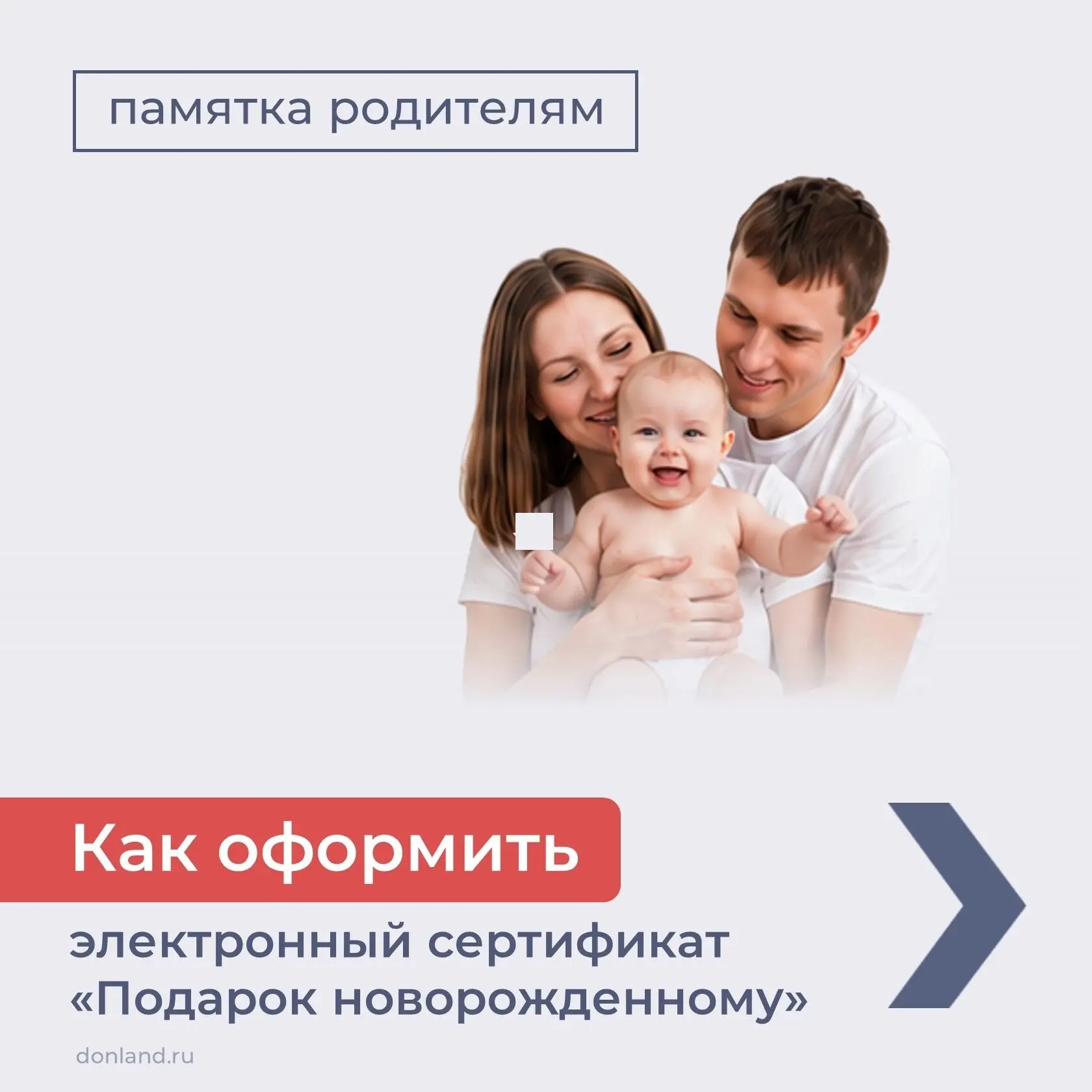 Семьям, проживающим в Ростовской области, при рождении ребенка предоставляется электрон...