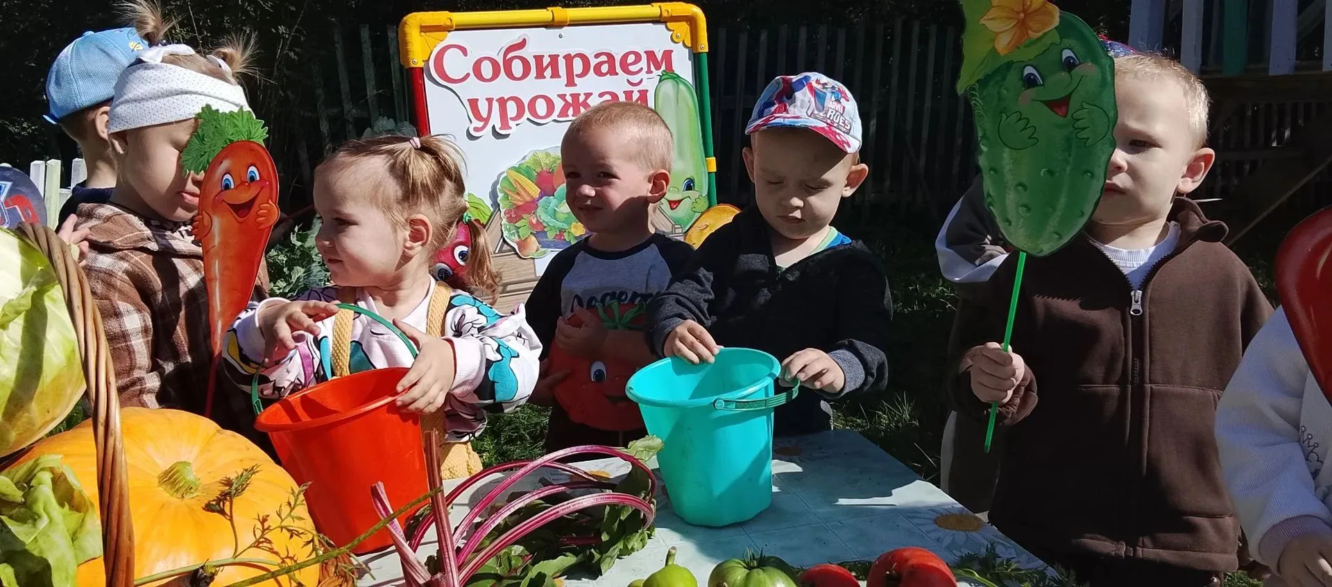 Подвижная игра "Собираем урожай" очень понравилась ребятам 👍