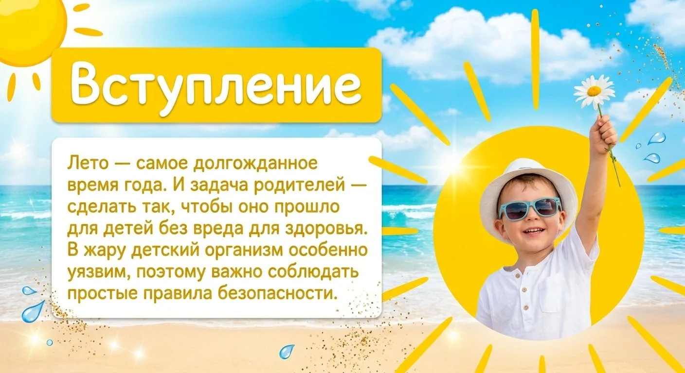 ☀Лето — долгожданная пора для детей!

 Чтобы оно прошло не только весело, но и безопасно для здоровь