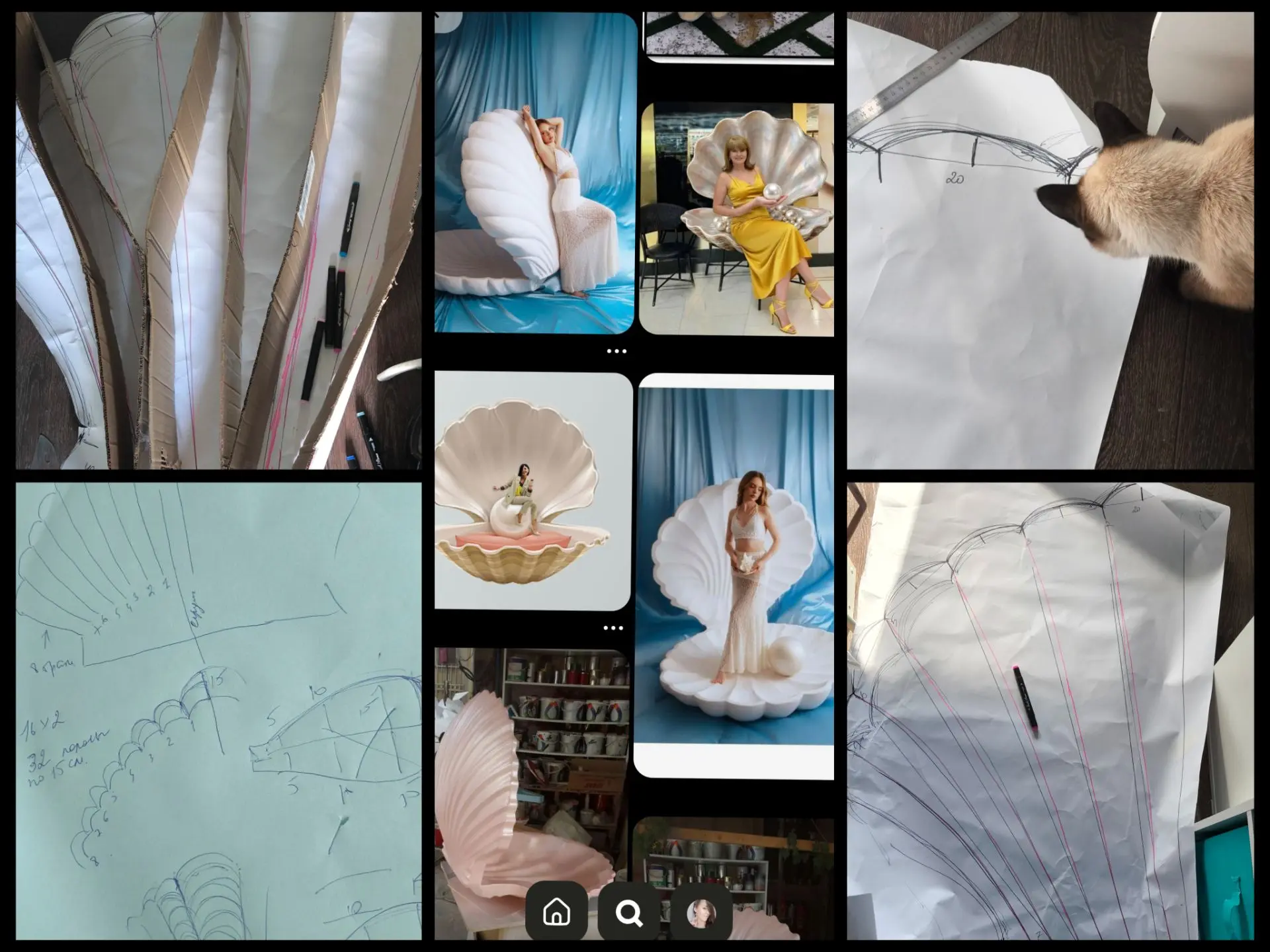 #русалочье #декор

Сегодня я начала делать основу большой ракушки для фотозоны. И когда вроде уже пр