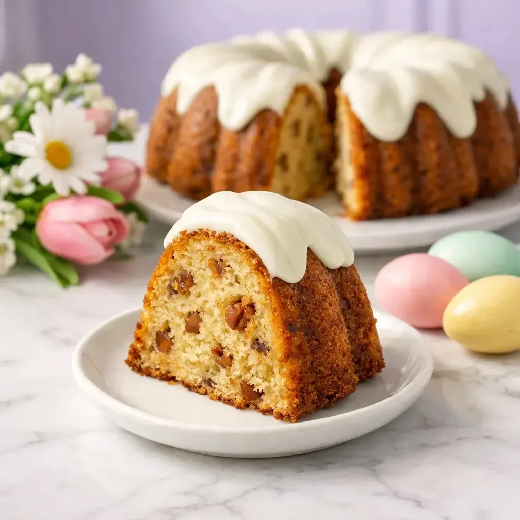 Низкоуглеводный кулич с карамелизированными орехами и сливочным кремом 🐣