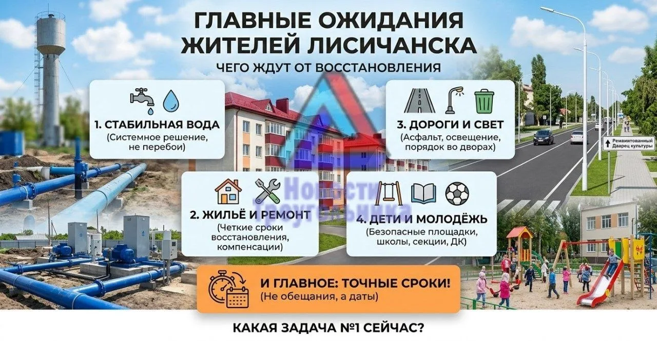 🏙 Чего на самом деле ждут жители Лисичанска от восстановления города?
