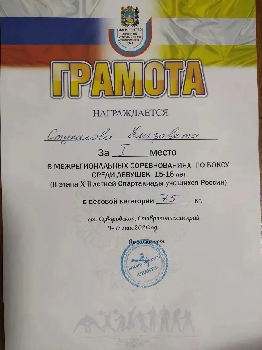 Поздравляю Елизавету Стукалову с блестящей победой!  🥇В станице Суворовской на межрегиональных сорев