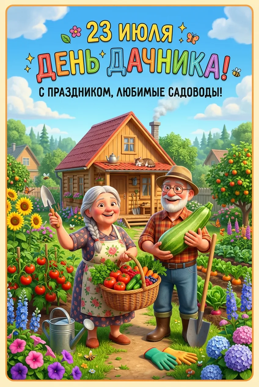 🎉 23 июля — День дачника! 🎉 

Сегодня чествуем всех, кто знает, что такое «пять минут прополоть — 