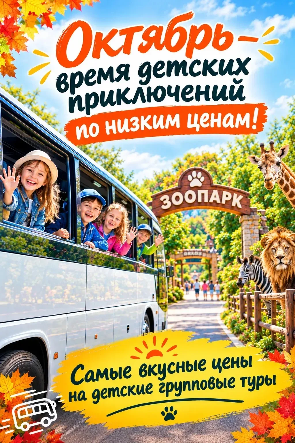 🔥🍊 ОКТЯБРЬ — ВРЕМЯ ДЕТСКИХ ПРИКЛЮЧЕНИЙ ПО НИЗКИМ ЦЕНАМ! 🍊🔥