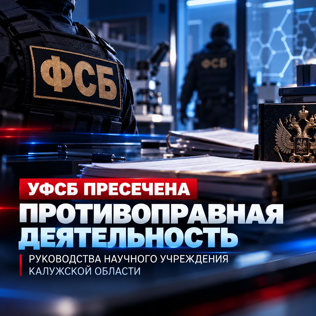 УФСБ пресечена противоправная деятельность руководства научного учреждения Калужской об...