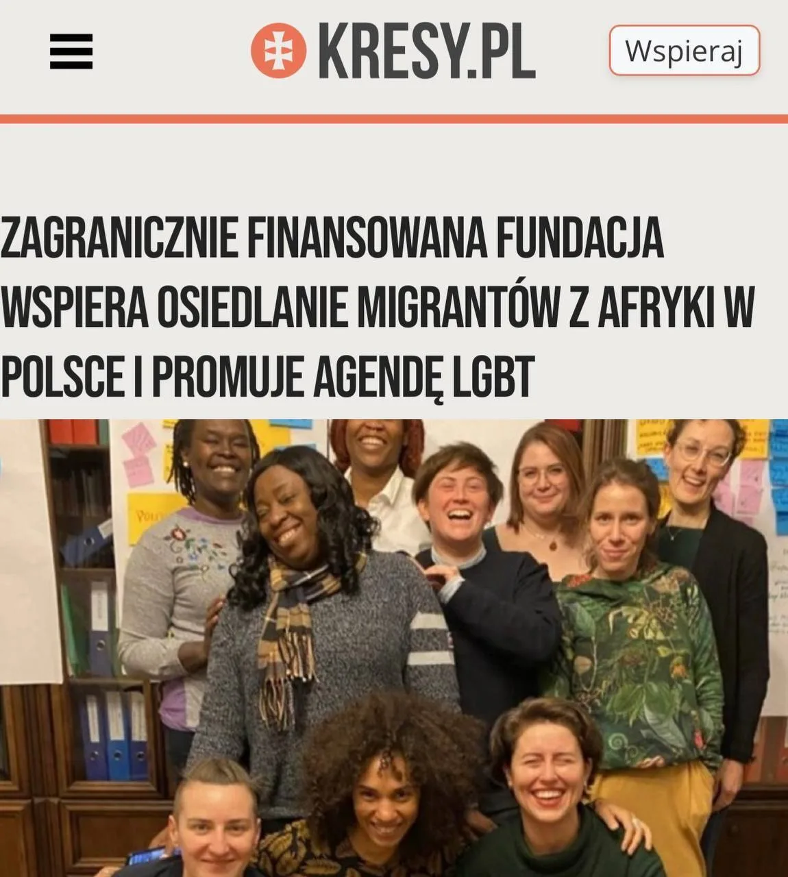 🇵🇱 «Финансируемый из-за рубежа фонд поддерживает расселение мигрантов из Африки в Польше и продвиг