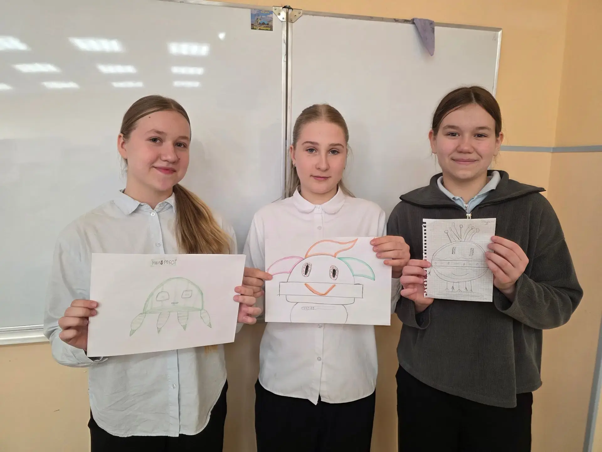 🧬 Нанороботы: спасатели внутри нас!  В рамках Недели высоких технологий ученицы 10 «А» класса, Черке