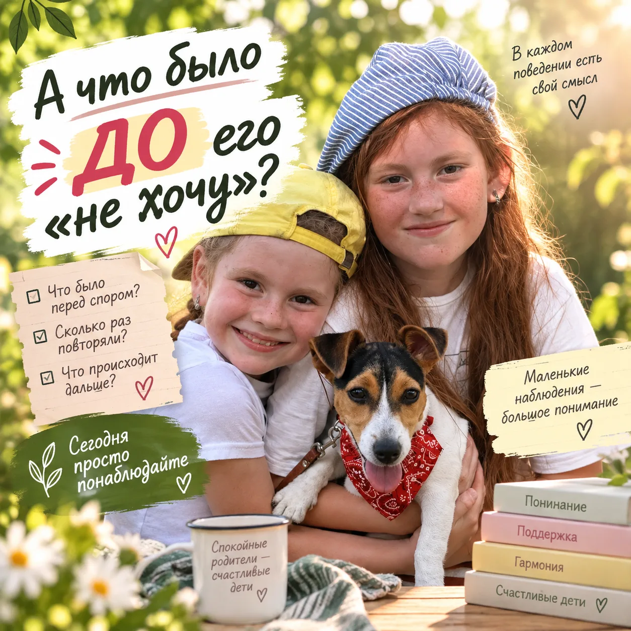Попробуйте сегодня не исправлять, а понаблюдать 🌿