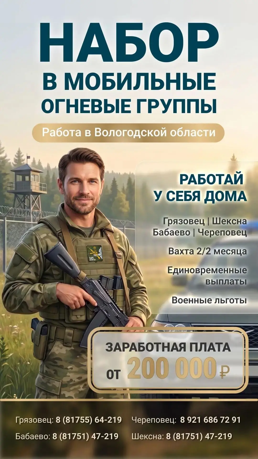 Объявлен набор в группы по охране промышленных объектов Вологодчины от БПЛА. В области формируется п